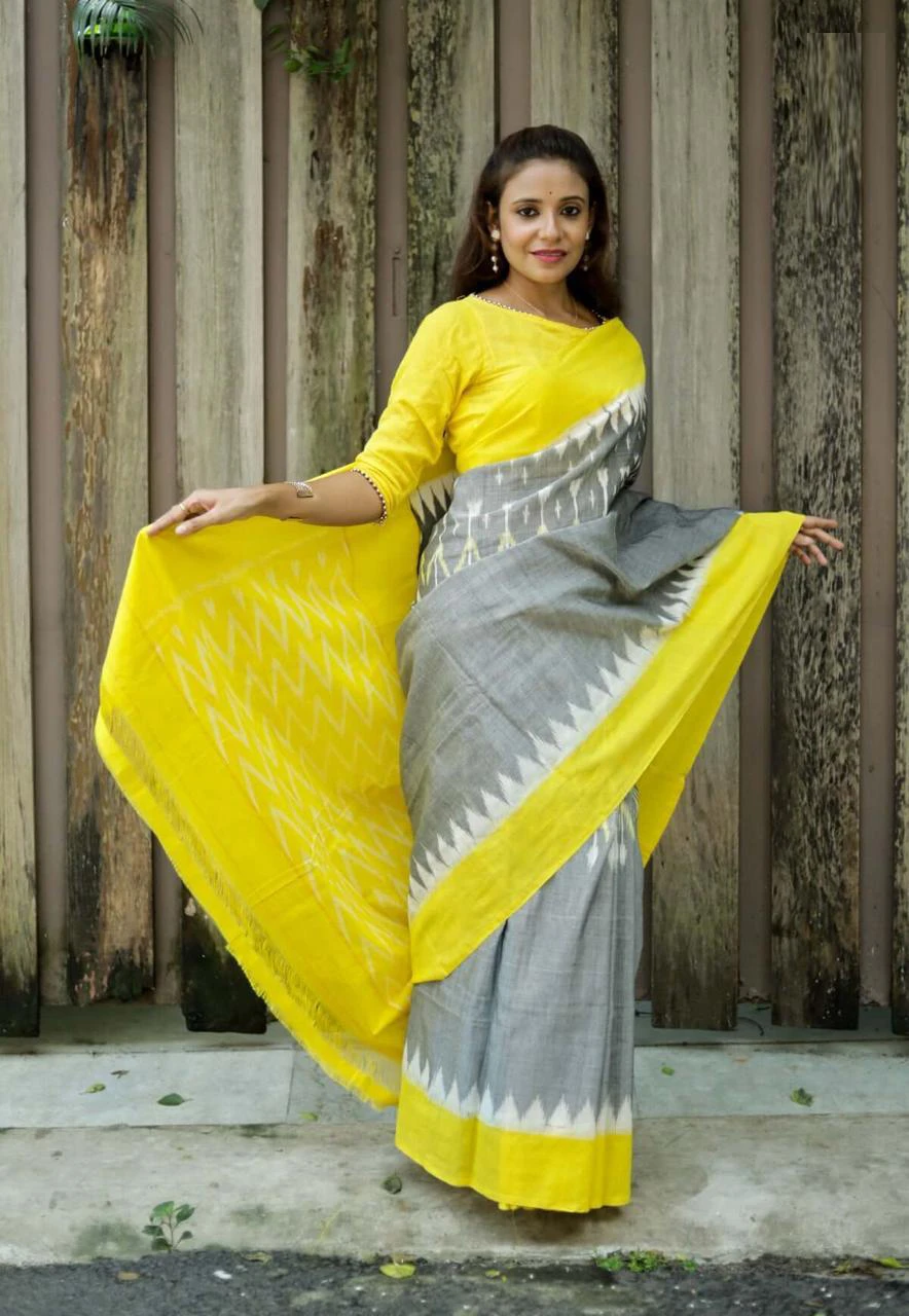 Scmg Shweta Linen Woven Ikkat Saree Collection - Image 13
