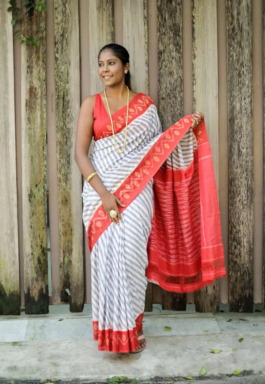 Scmg Shweta Linen Woven Ikkat Saree Collection - Image 14