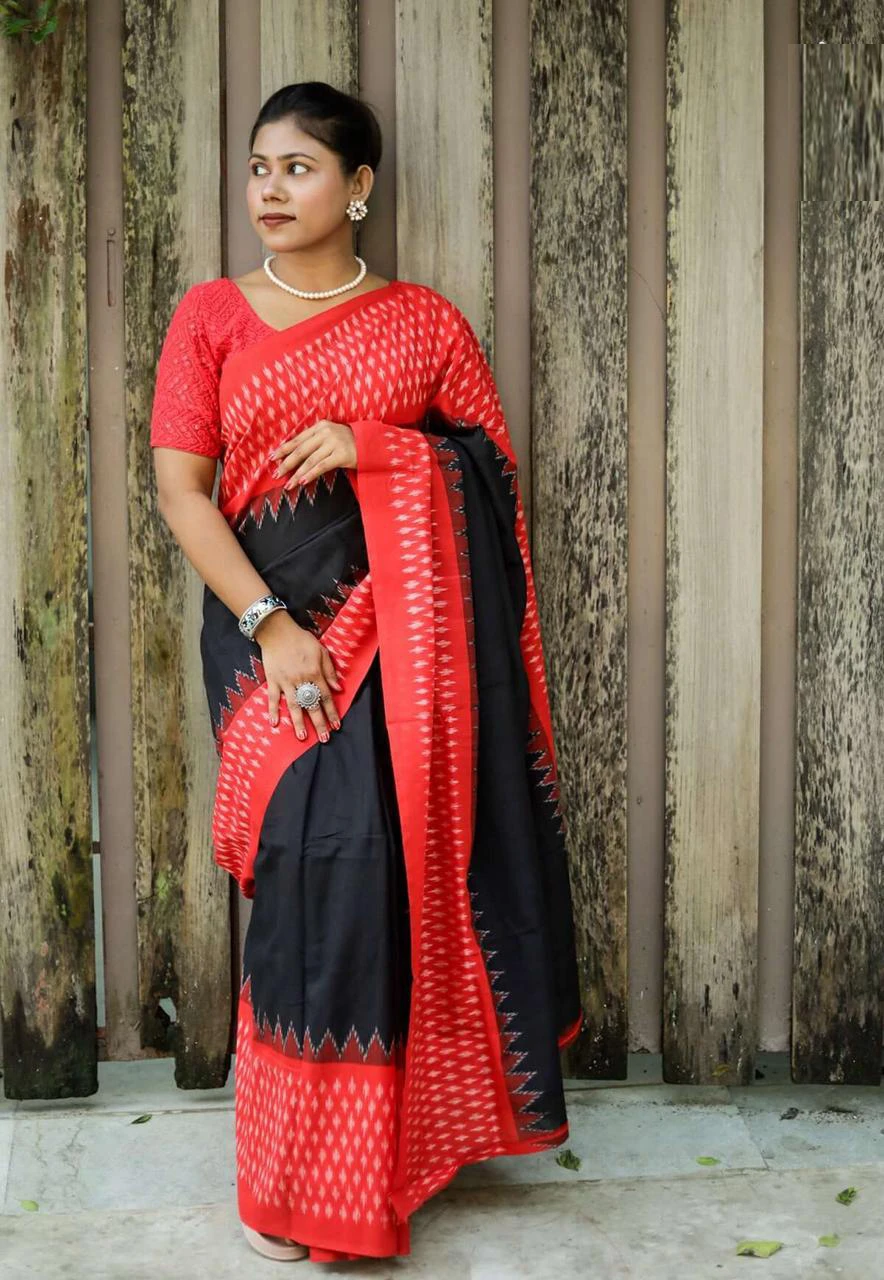 Scmg Shweta Linen Woven Ikkat Saree Collection - Image 15
