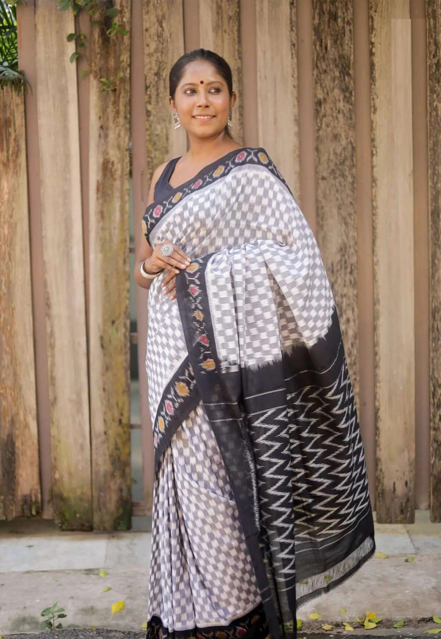 Scmg Shweta Linen Woven Ikkat Saree Collection - Image 17