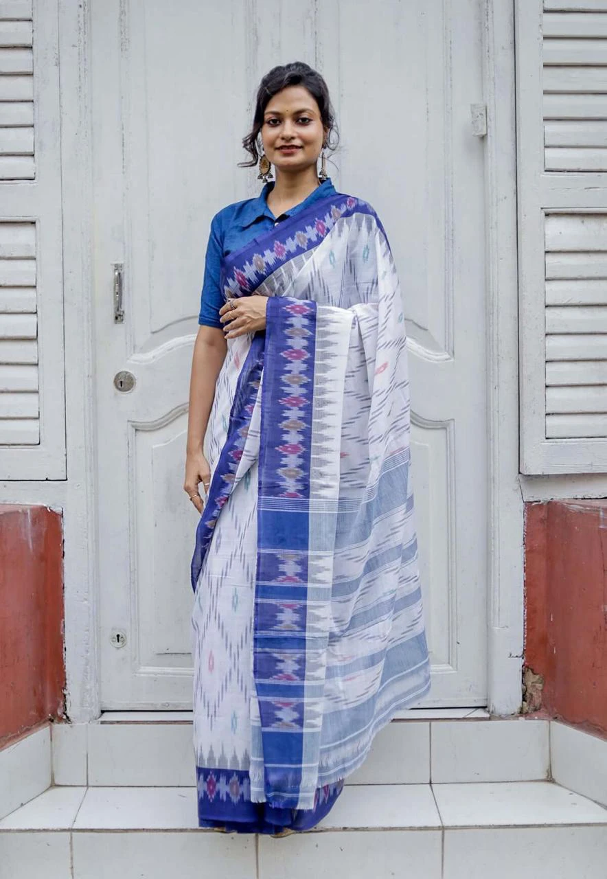 Scmg Shweta Linen Woven Ikkat Saree Collection - Image 18