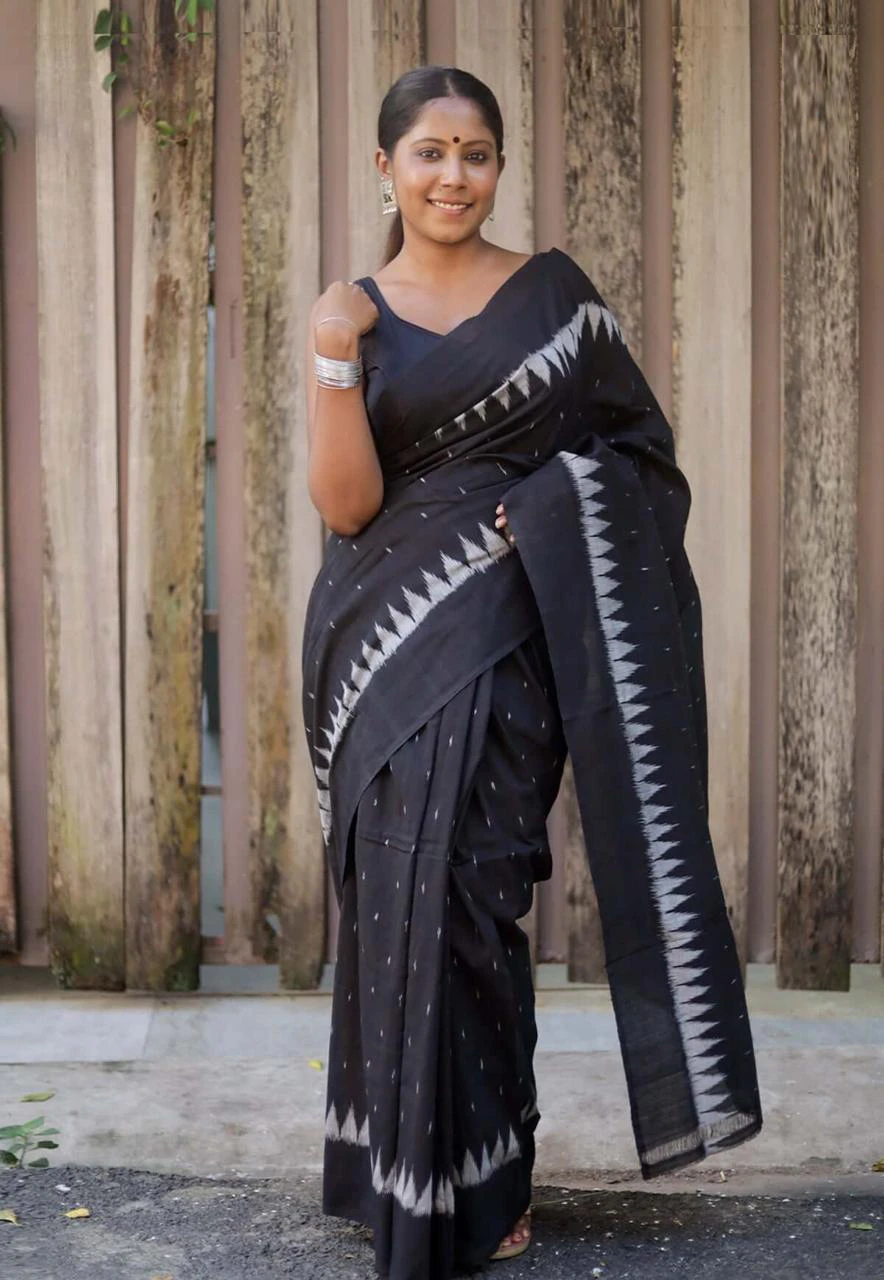 Scmg Shweta Linen Woven Ikkat Saree Collection - Image 5