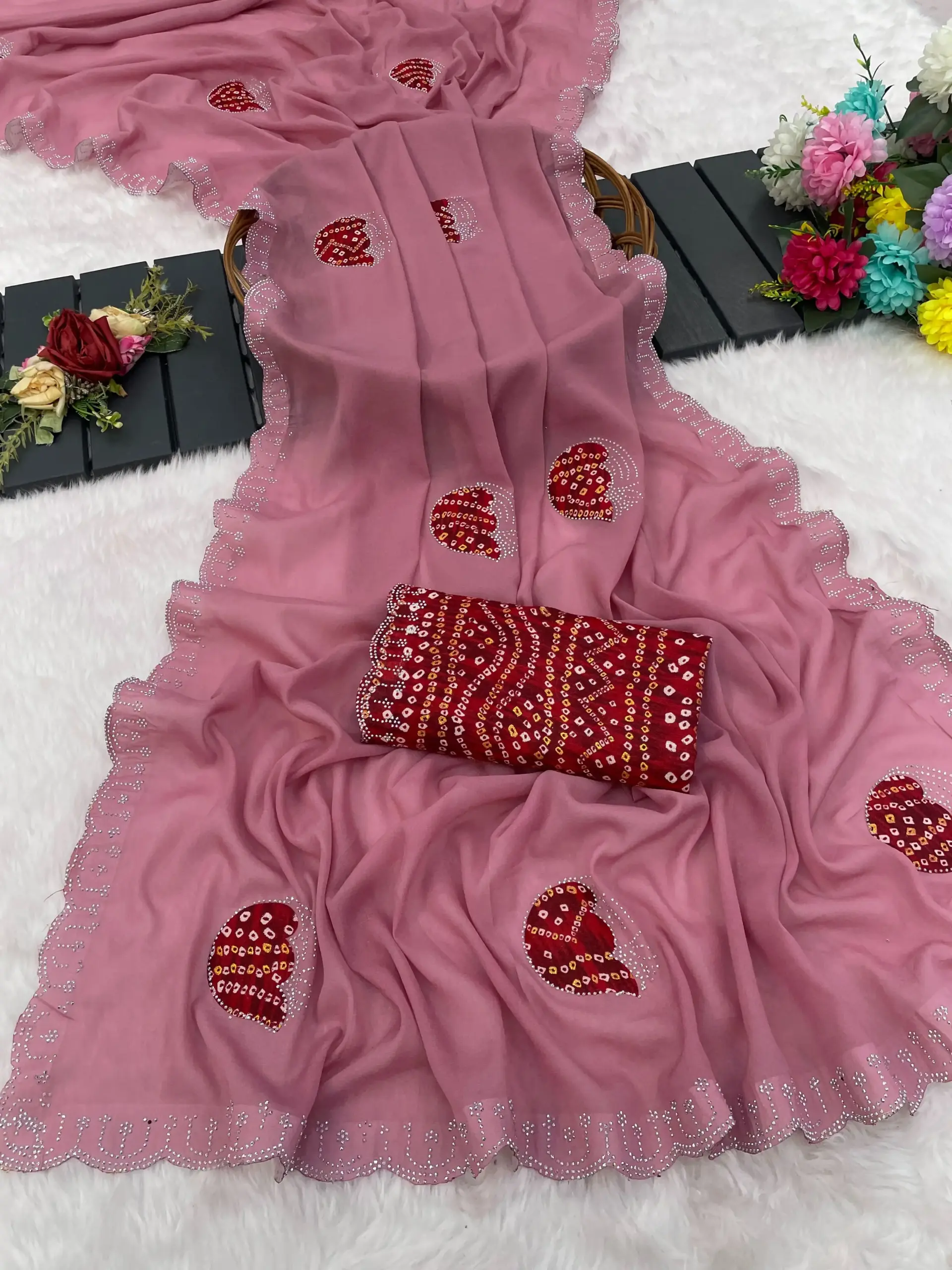 Star Women 6333 Modal Georgette Embellished Saree Collection