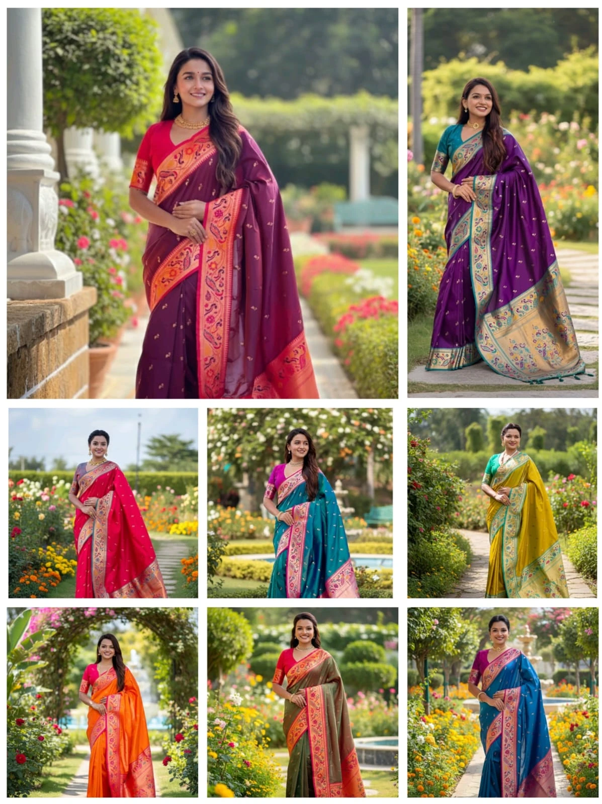 Vt 6082 T Soft Pethani Silk Zari Weaved Premium Saree Collection - Image 10