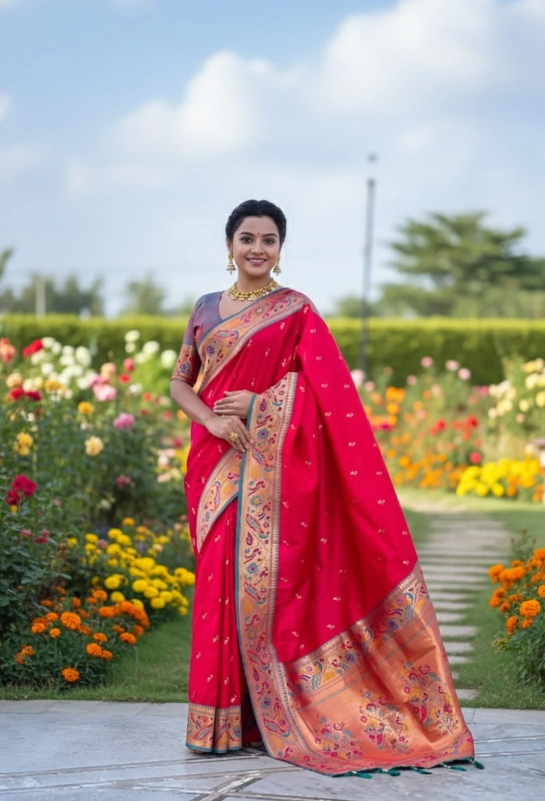 Vt 6082 T Soft Pethani Silk Zari Weaved Premium Saree Collection - Image 4