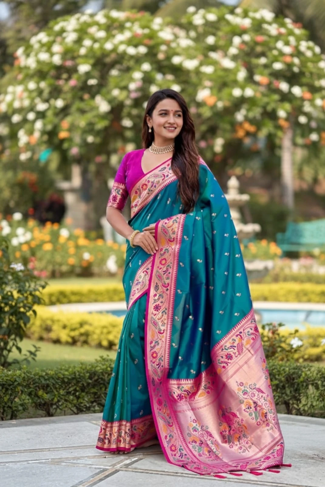 Vt 6082 T Soft Pethani Silk Zari Weaved Premium Saree Collection - Image 5