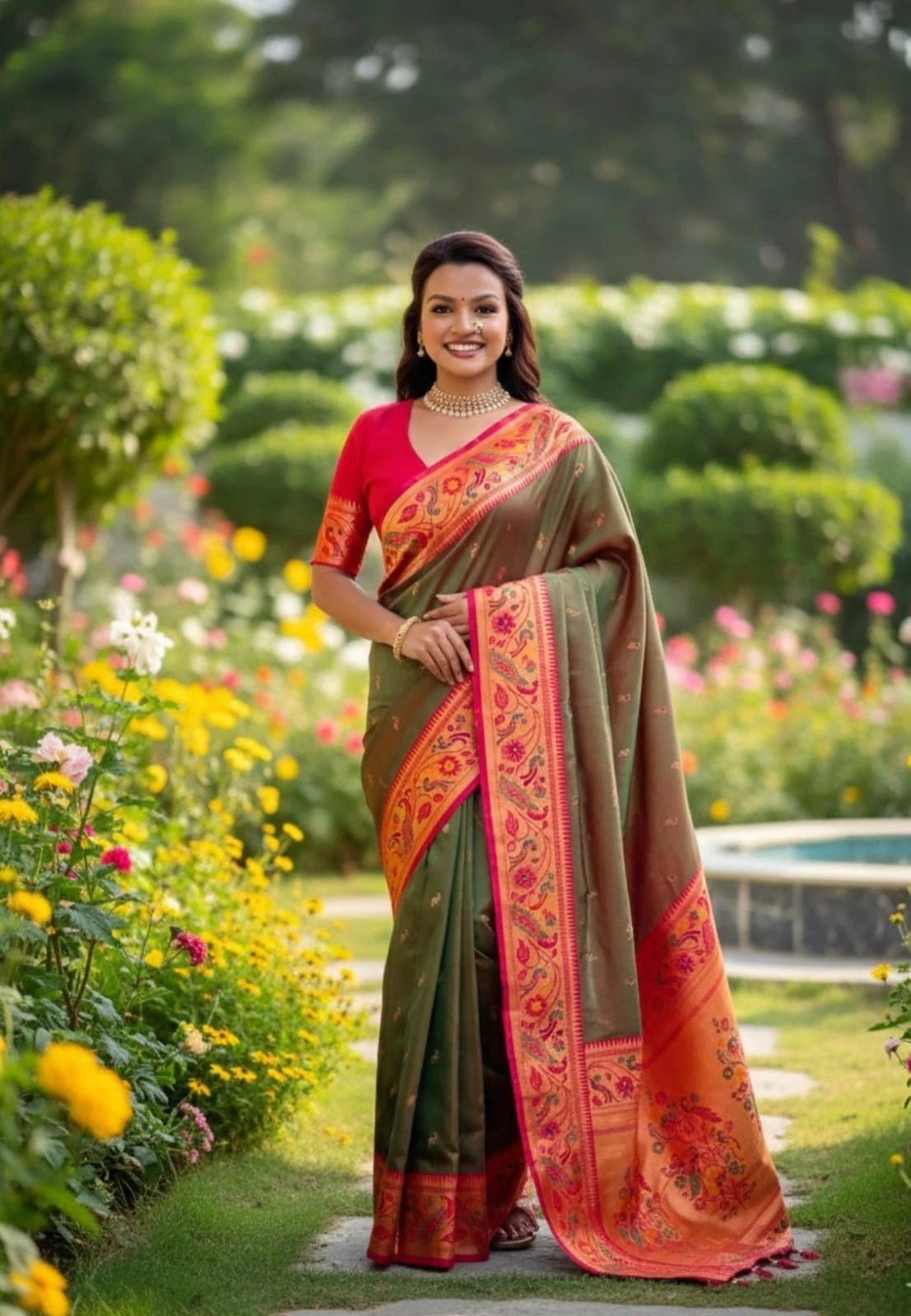 Vt 6082 T Soft Pethani Silk Zari Weaved Premium Saree Collection - Image 8