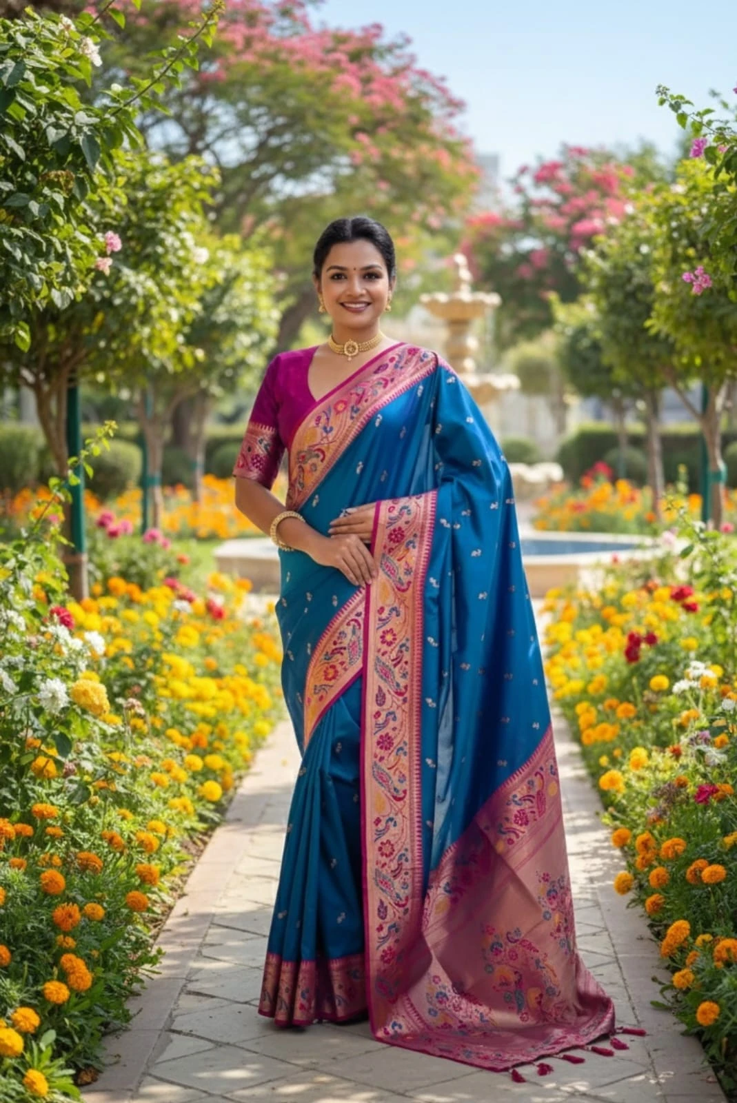 Vt 6082 T Soft Pethani Silk Zari Weaved Premium Saree Collection - Image 9