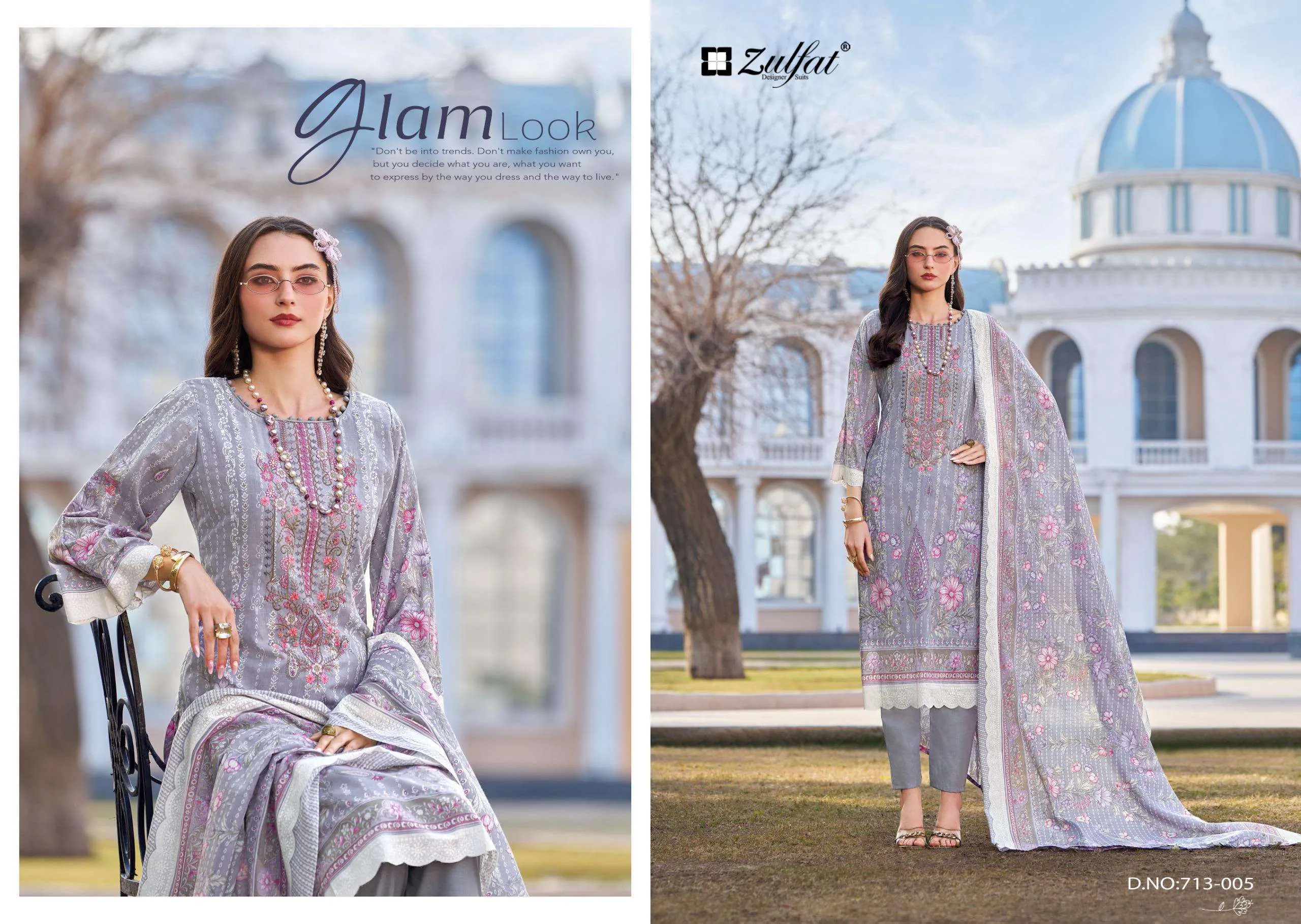 Zulfat Designer Suits Sana Safina Vol 3 - Image 4