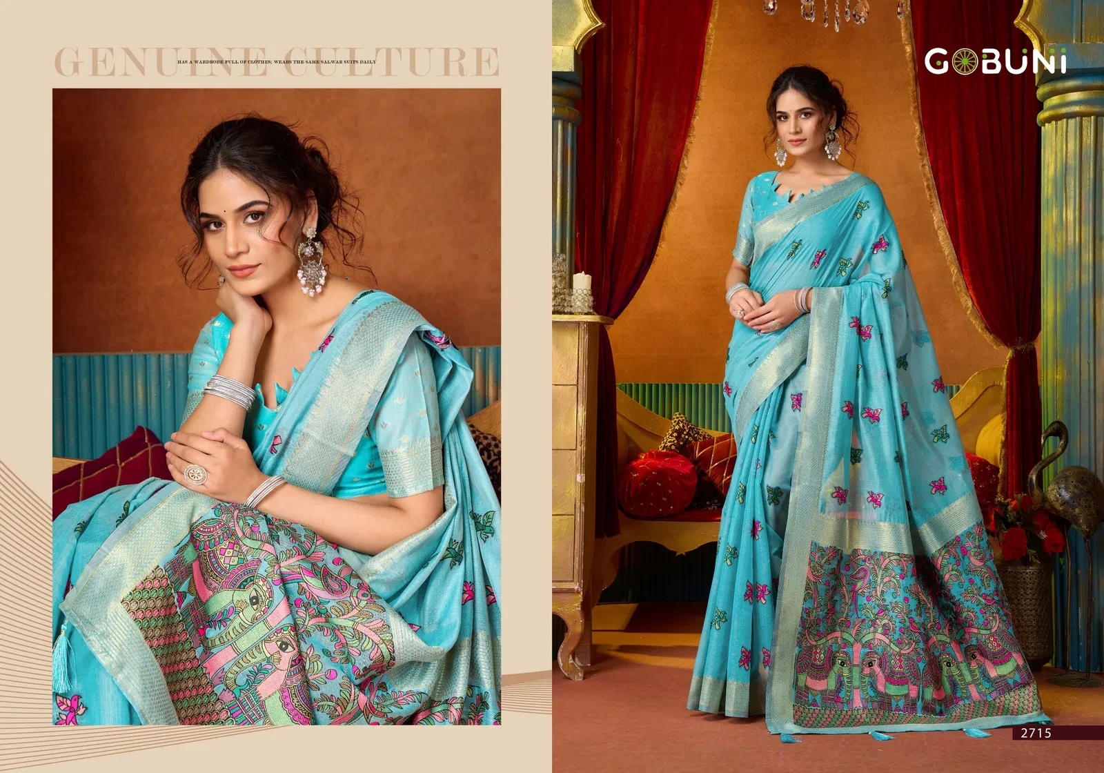 Gobuni Shruti Vol 2 Modal Katha Work with Mina Saree Collection - Image 12