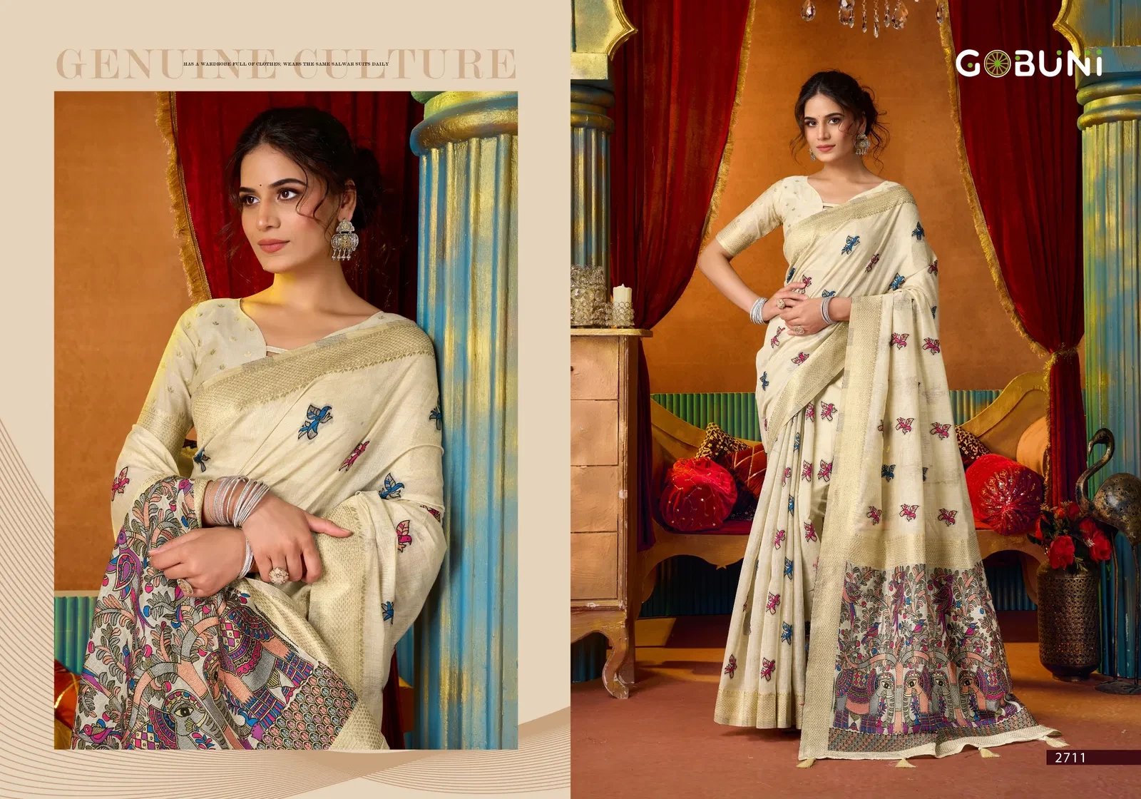 Gobuni Shruti Vol 2 Modal Katha Work with Mina Saree Collection - Image 8