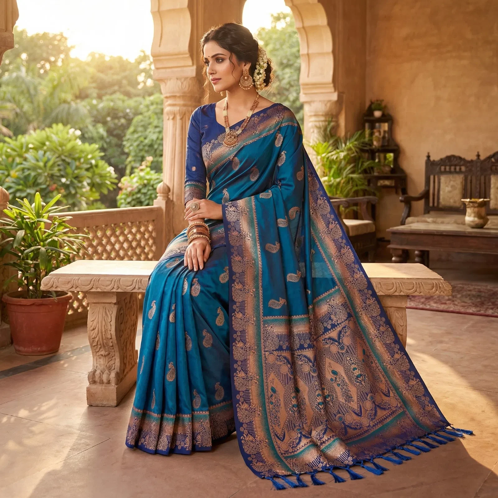 Mb 1013 Soft Paithani Silk Zari Weaving Festival Saree Collection - Image 7