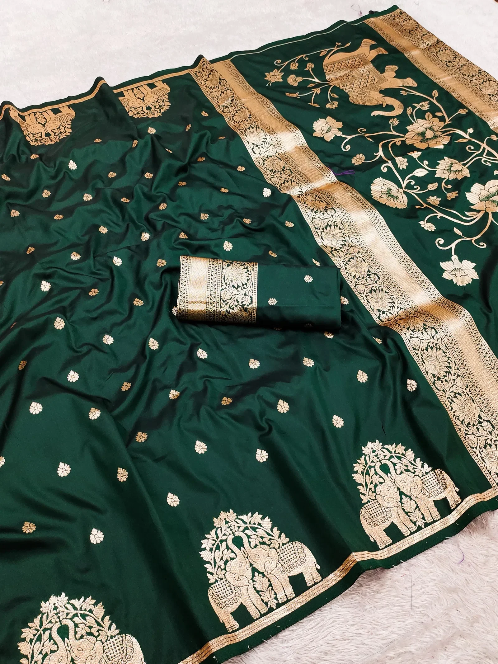 Mb 1209 Banarasi Silk Zari Motifs Saree Collection