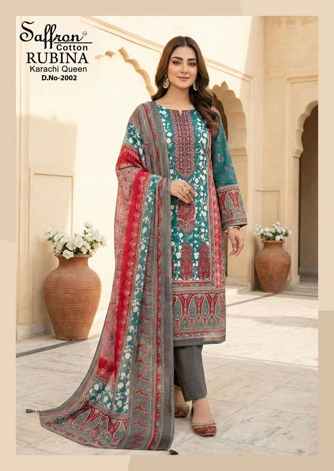 Saffron Cotton Rubina Karachi Queen Vol 2 - Image 10