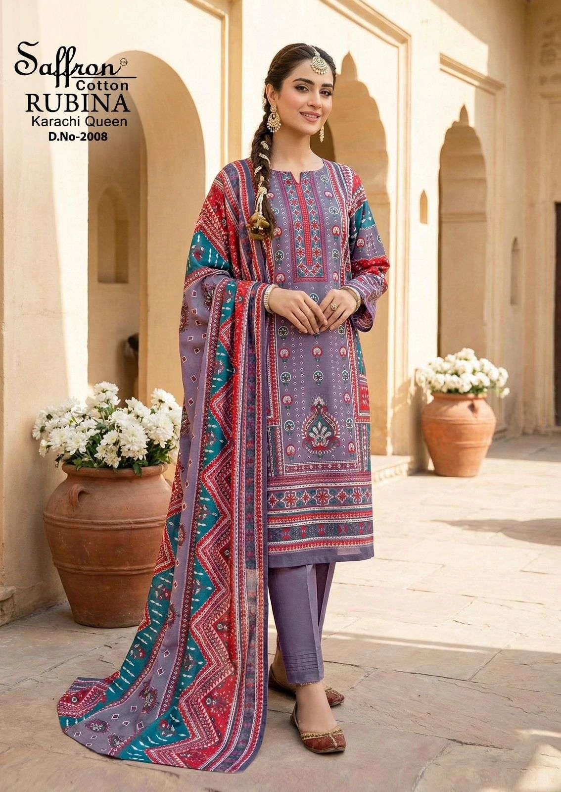 Saffron Cotton Rubina Karachi Queen Vol 2 - Image 3