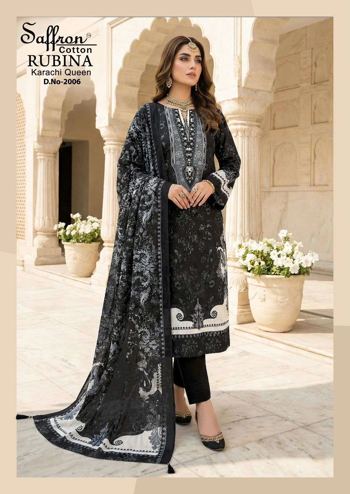 Saffron Cotton Rubina Karachi Queen Vol 2 - Image 4