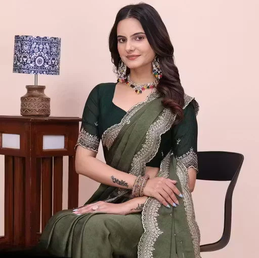 Scalop Dhrruv 1 Rangoli Silk Crush Embroidered Beautiful Saree Collection - Image 4