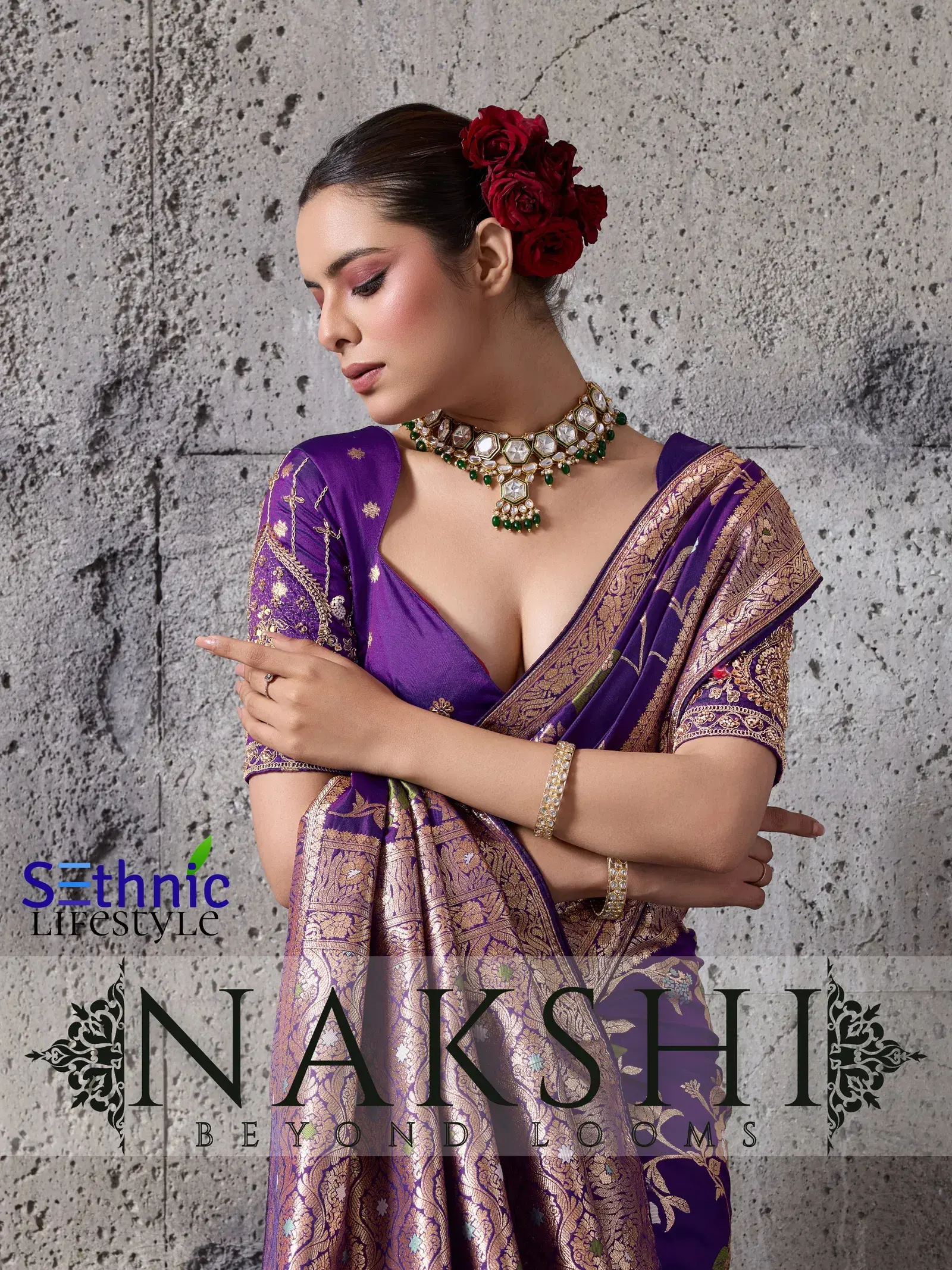 Sethnic Nakshi Banarasi Silk Sequence Work Saree Collection