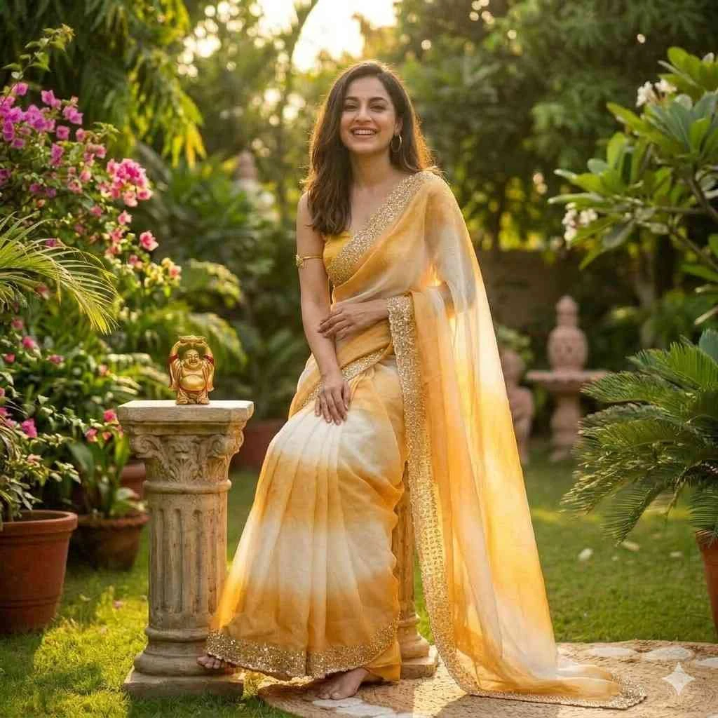 Kc 930 Space Silk Jarkan Worked Fancy Saree Collection - Image 8