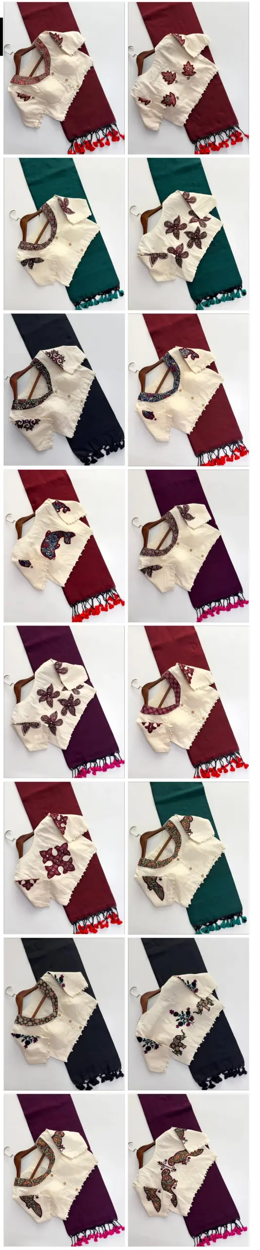 Khadi Vol 10 Hk 6 Cotton Saree with Aplic Work Blouse Collection - Image 10