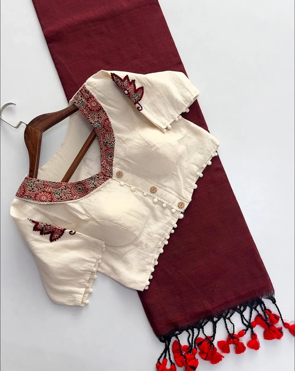 Khadi Vol 10 Hk 6 Cotton Saree with Aplic Work Blouse Collection - Image 2