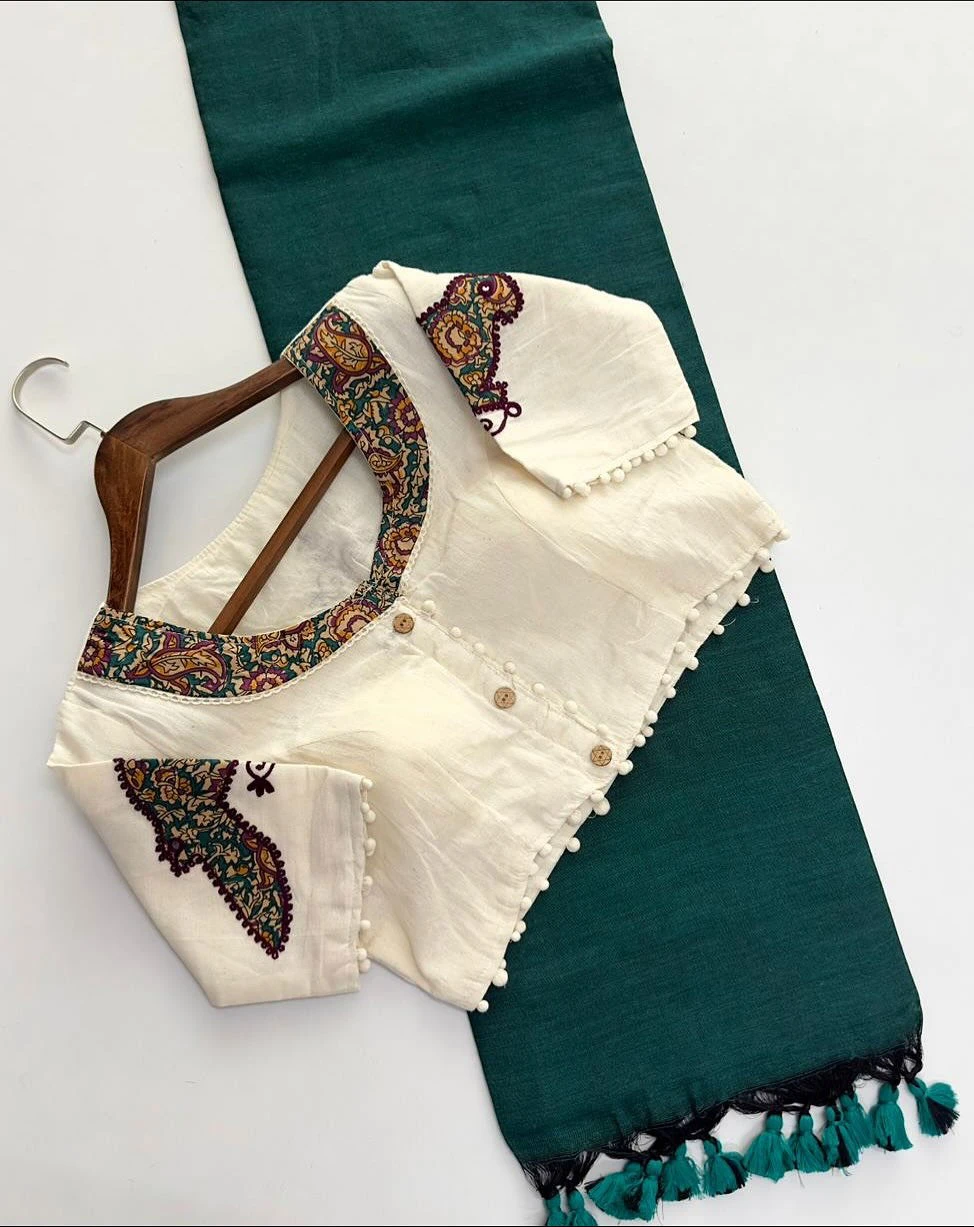 Khadi Vol 10 Hk 6 Cotton Saree with Aplic Work Blouse Collection - Image 5