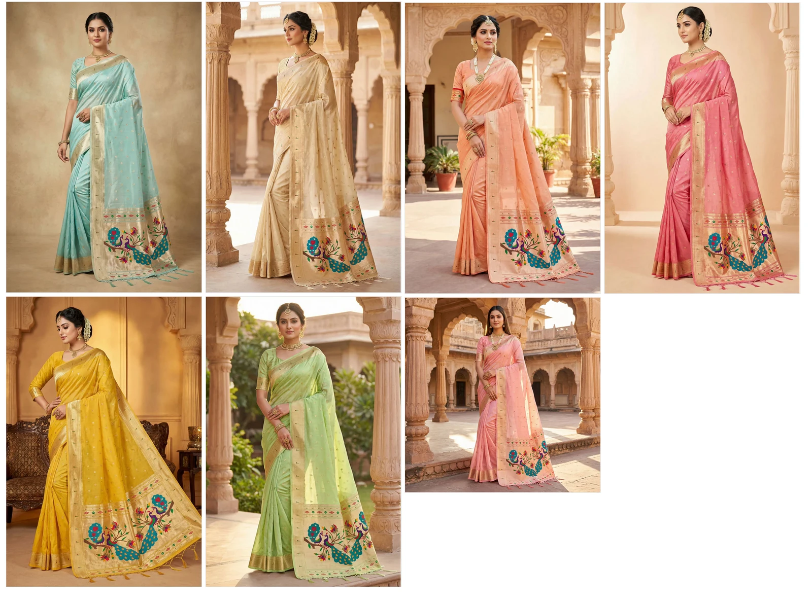 Mb 1101 Organza Silk Woven Butti Motifs Saree Collection - Image 9