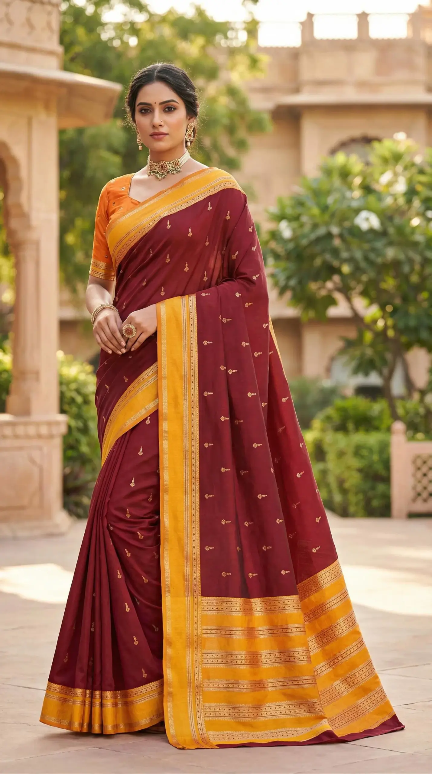 Mb 3325 Banarasi Silk Zari Weaving Saree Collection - Image 11