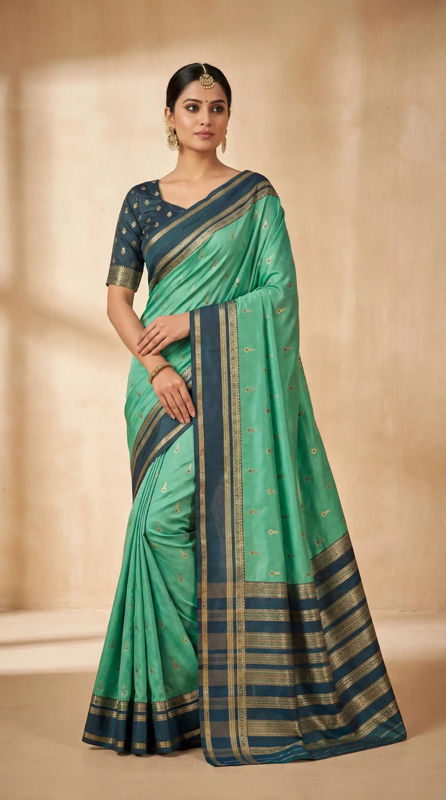 Mb 3325 Banarasi Silk Zari Weaving Saree Collection - Image 3