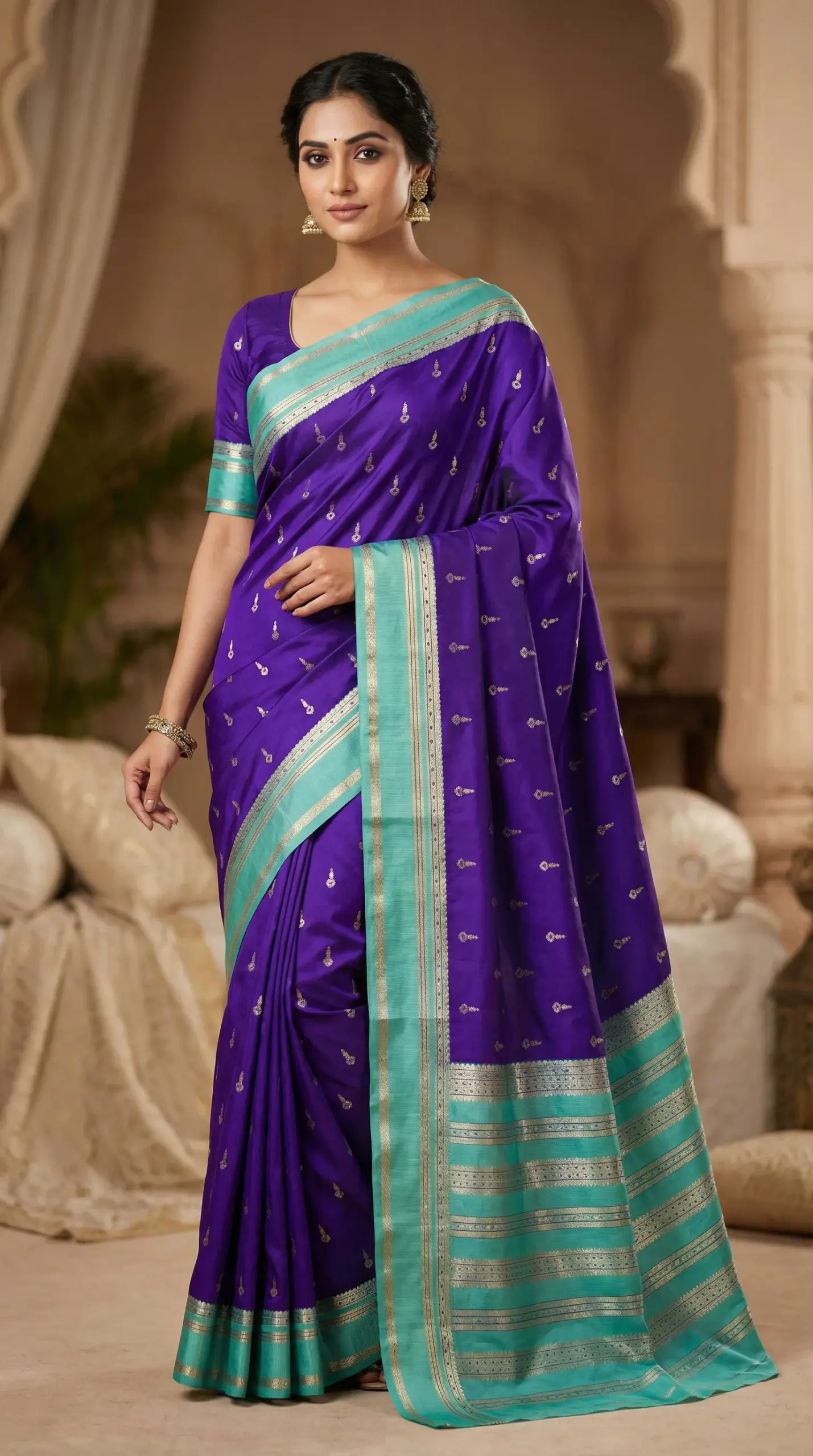 Mb 3325 Banarasi Silk Zari Weaving Saree Collection - Image 6