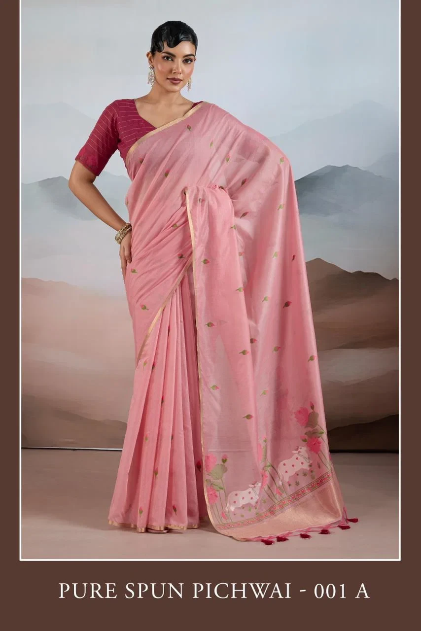 Pure Spun Pichwai Cotton Handloom Weaving Saree Collection