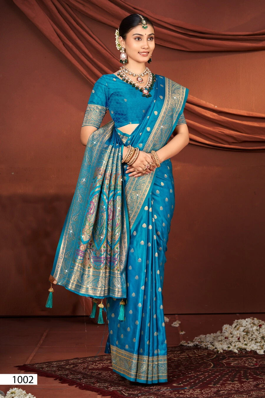 Saroj Afreen Satin Saroski Vol 1 Satin Silk Fancy Saree Collection - Image 3