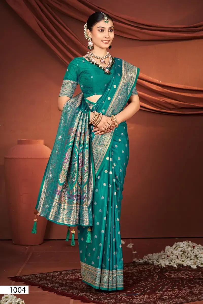 Saroj Afreen Satin Saroski Vol 1 Satin Silk Fancy Saree Collection - Image 5