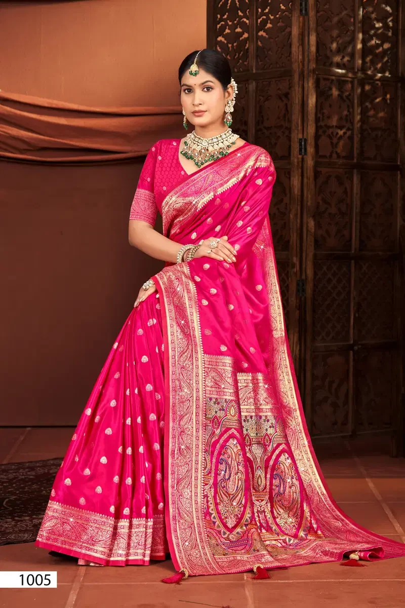Saroj Afreen Satin Saroski Vol 1 Satin Silk Fancy Saree Collection - Image 6