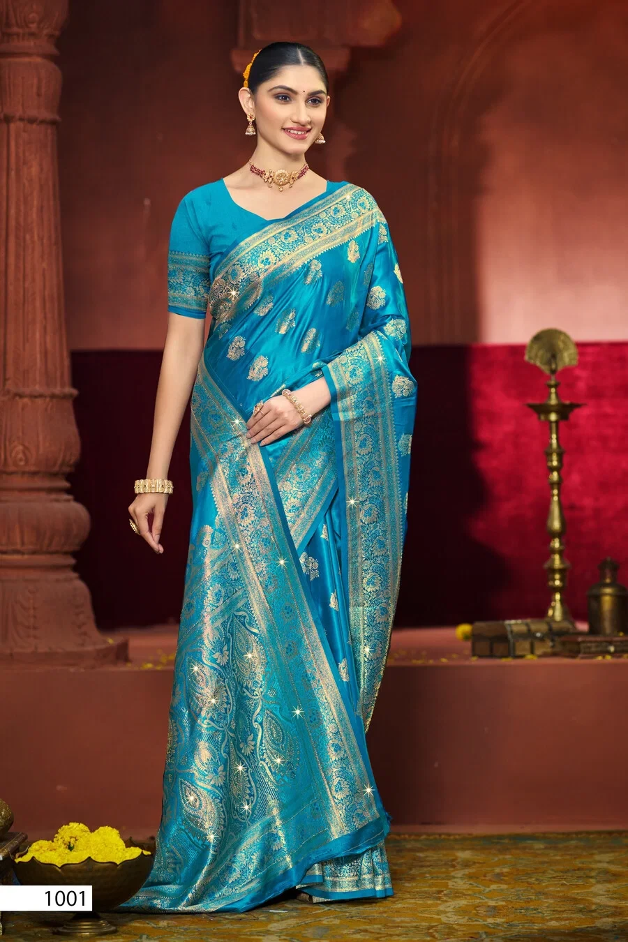 Saroj Malini Satin Saroski Vol 1 Satin Silk Saree Collection - Image 2