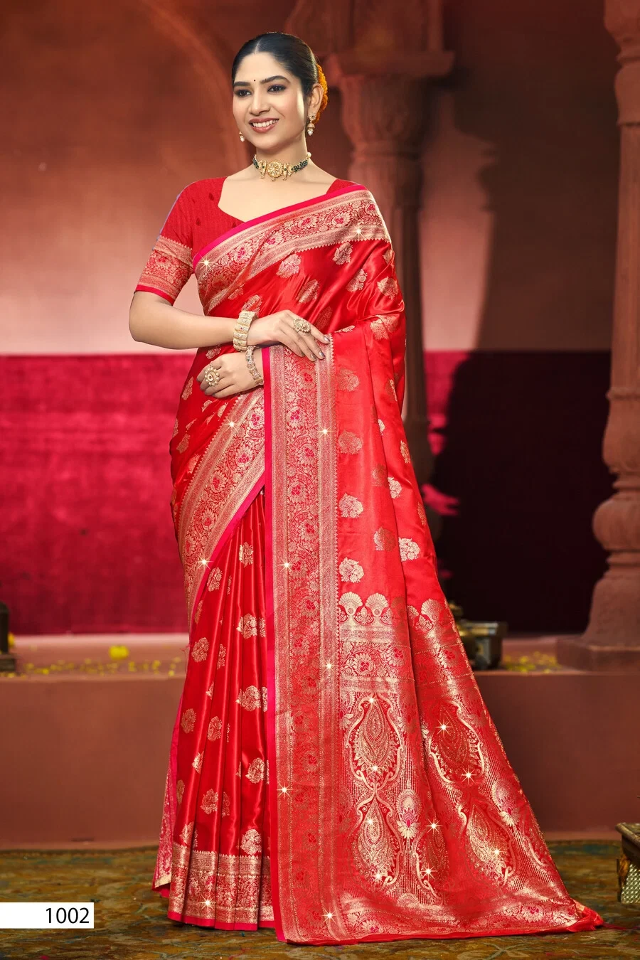 Saroj Malini Satin Saroski Vol 1 Satin Silk Saree Collection - Image 3