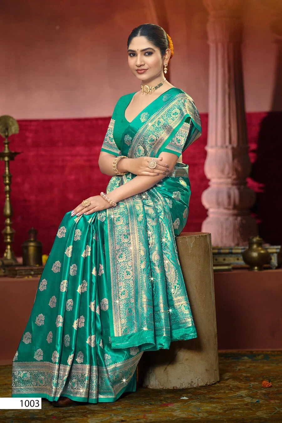 Saroj Malini Satin Saroski Vol 1 Satin Silk Saree Collection - Image 4