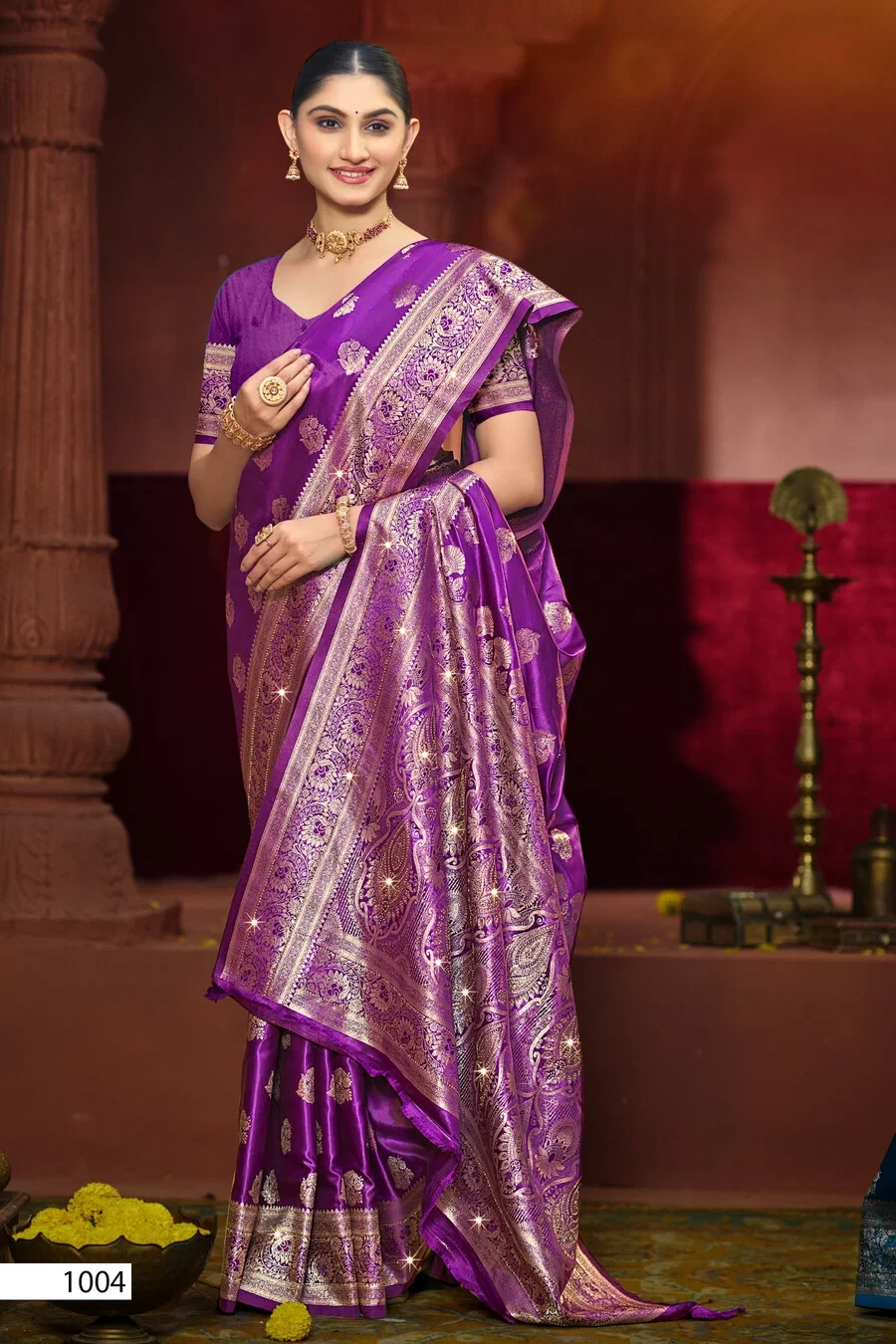 Saroj Malini Satin Saroski Vol 1 Satin Silk Saree Collection - Image 5