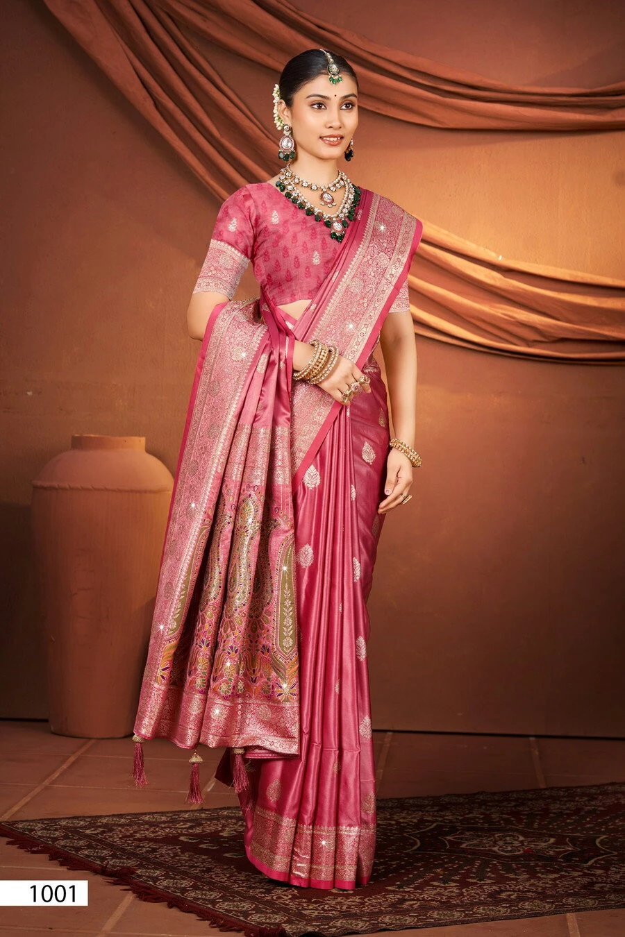 Saroj Sherbagh Satin Saroski Vol 1 Satin Silk Party Wear Saree Collection - Image 2