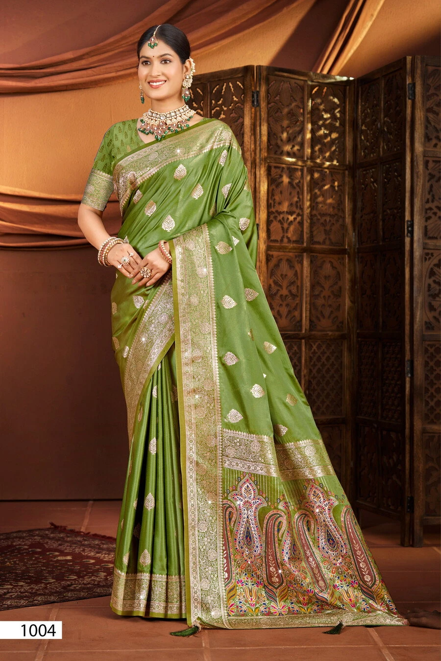 Saroj Sherbagh Satin Saroski Vol 1 Satin Silk Party Wear Saree Collection - Image 5