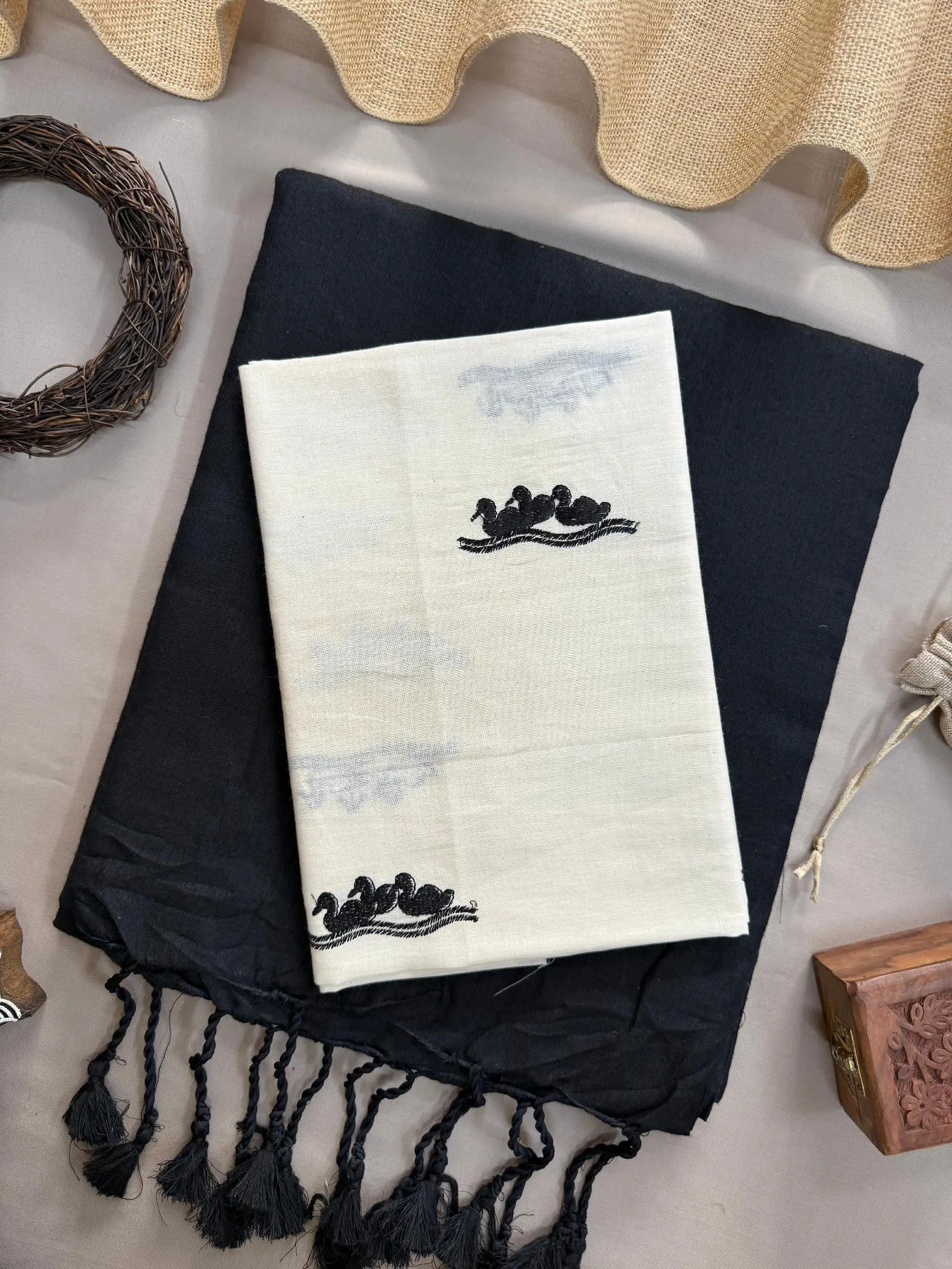 Sccf Boom V Khadi Cotton Fancy Saree Collection - Image 5