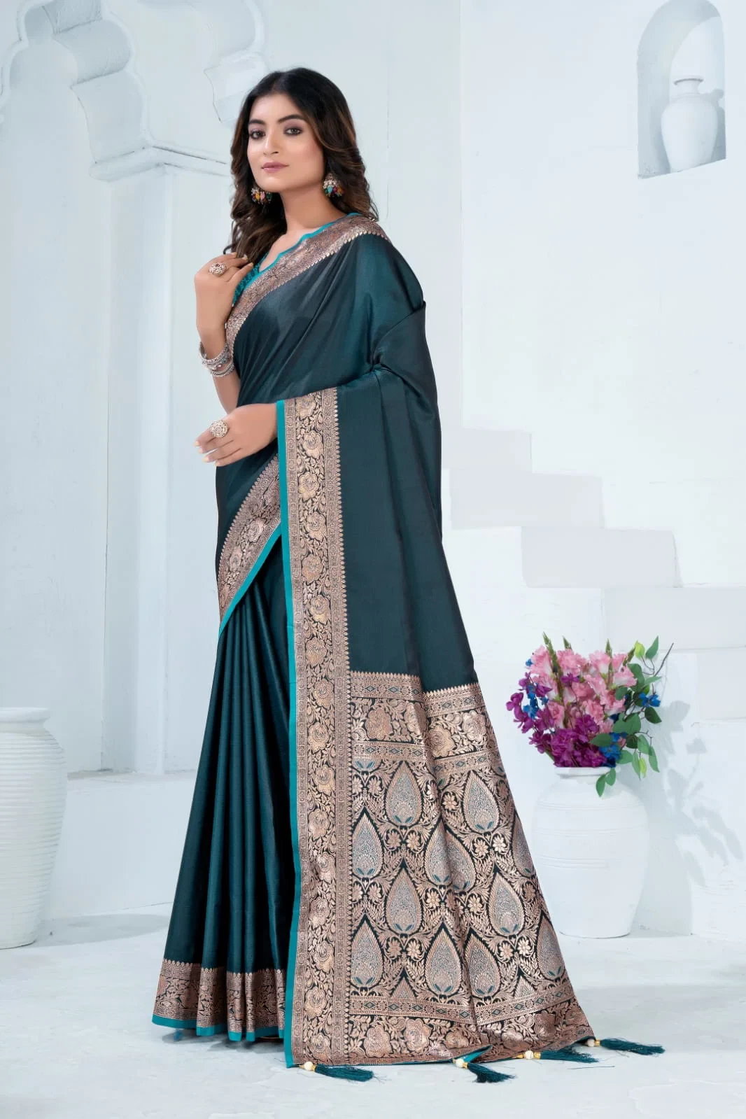 Sf Silk Vol 8 Satin Silk Traditional Wear Saree Collection