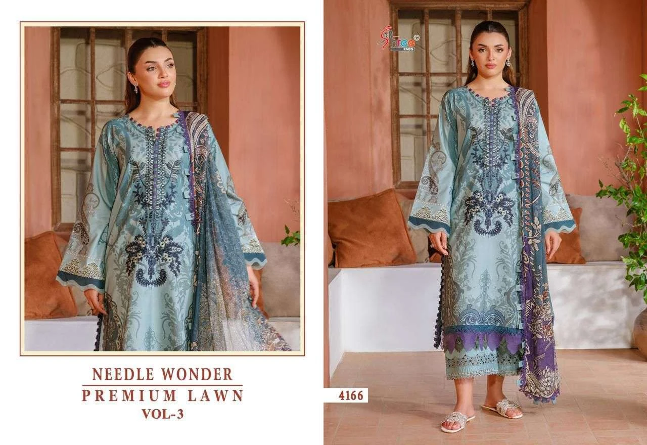 Shree Fab Needle Wonder Lawn Collection Vol 3 - Image 14