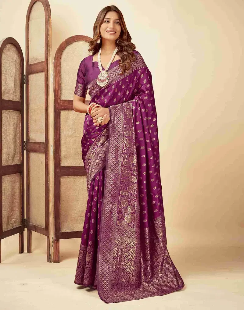 Sm Pari 73 a Silk Woven Work Traditional Saree Collection