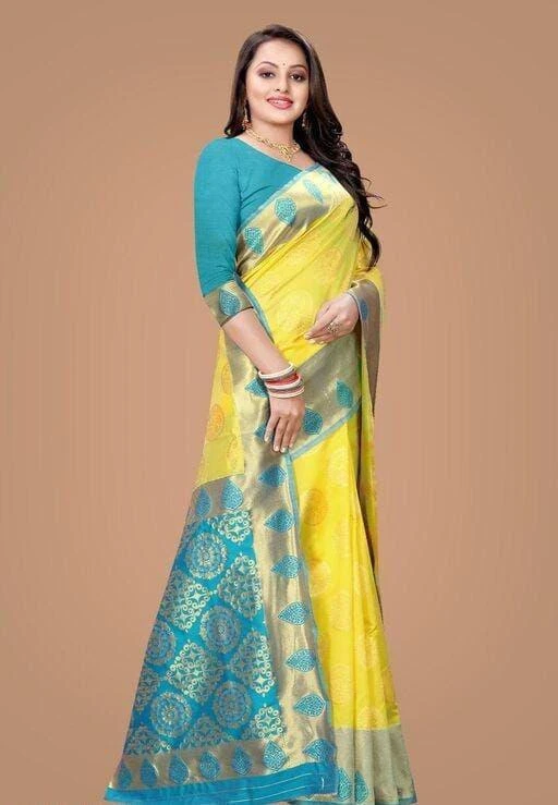 Soft Silk 4069 Lichi Silk Zari Weaving Saree Collection - Image 2