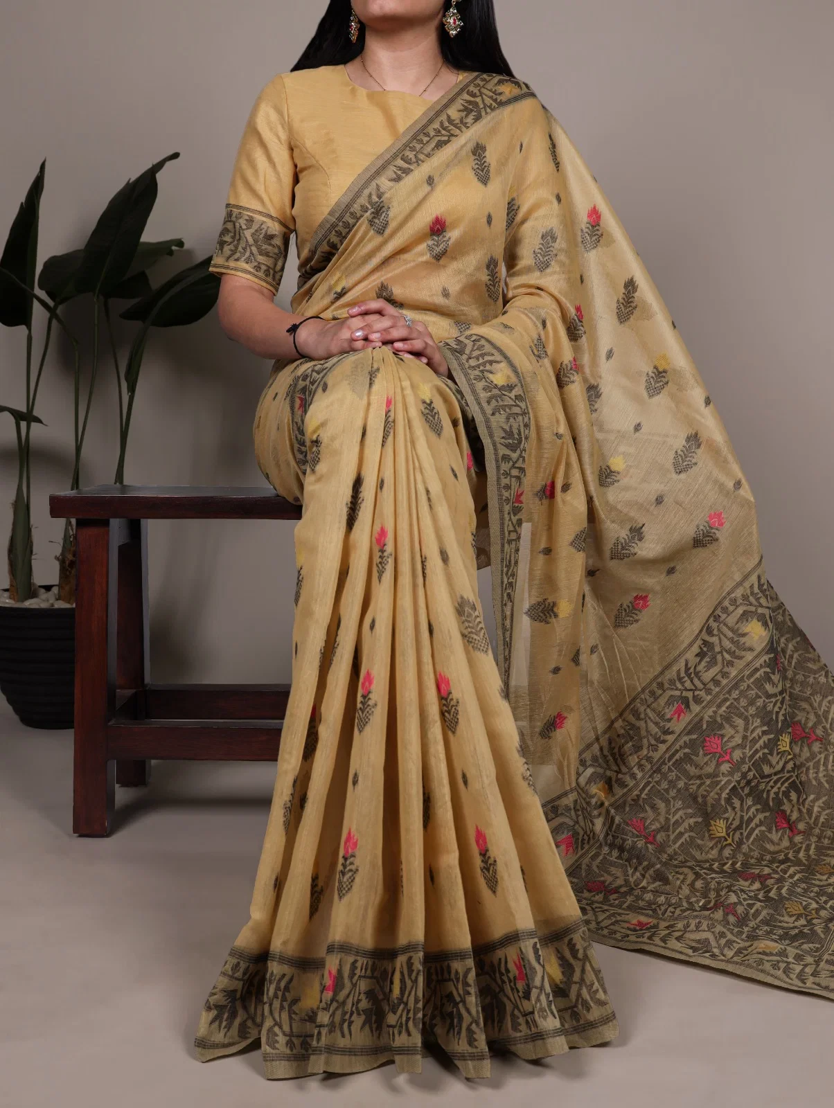 Taraa L 7415 Poly Cotton Thread Weaving Saree Collection - Image 8