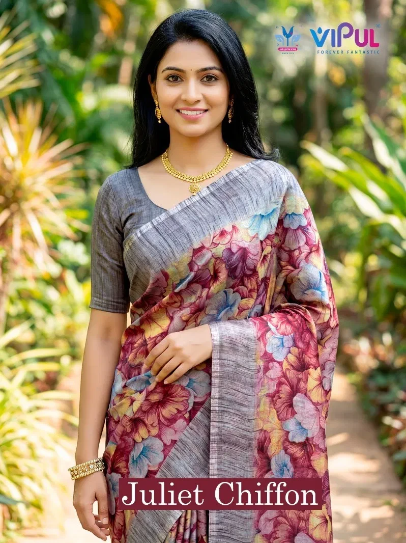 Vipul Juliet Chiffon 35499 a to D Chiffon Printed Saree Collection