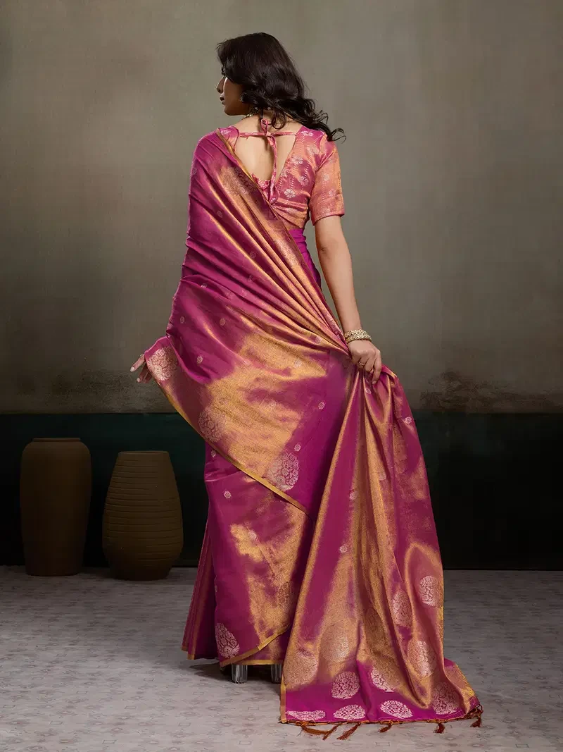 Ast Priyanshi Soft Tissue Silk Zari Worked Party Wear Saree Collection - Image 10
