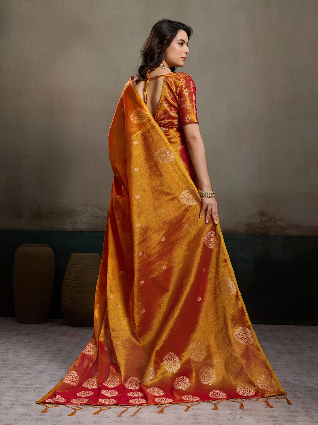 Ast Priyanshi Soft Tissue Silk Zari Worked Party Wear Saree Collection - Image 15