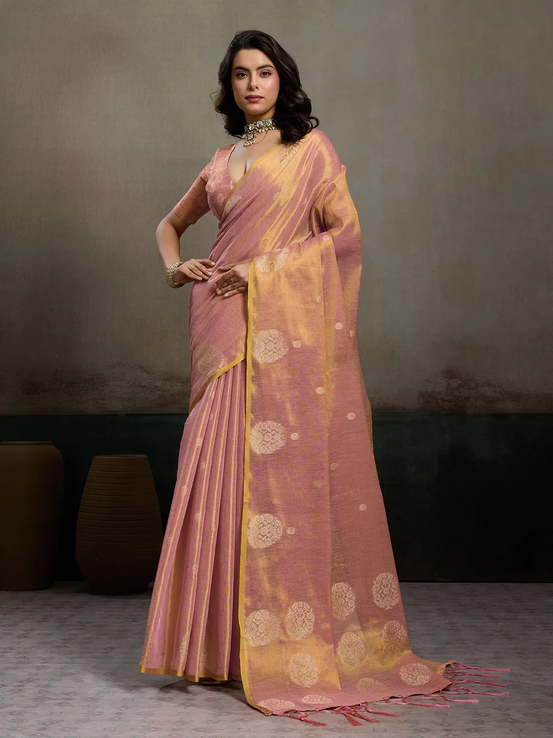 Ast Priyanshi Soft Tissue Silk Zari Worked Party Wear Saree Collection - Image 3